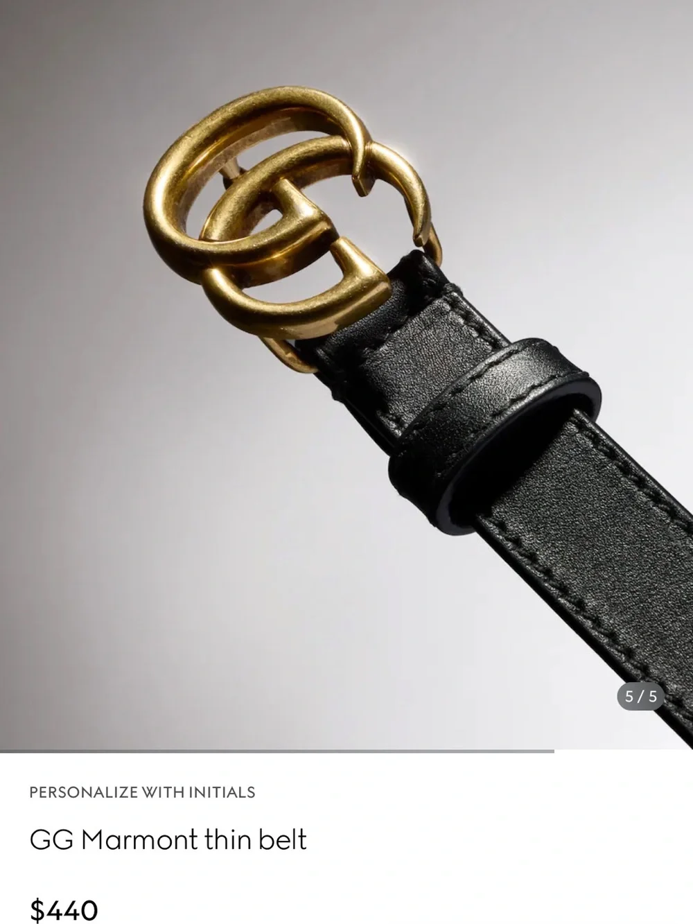 GG Marmont Thin Belt - Size 80